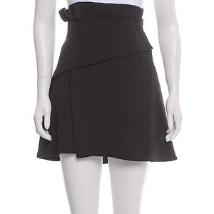 Sandro asymmetrical black mini skirt.